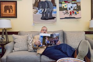 President Joe reading Southern Magazine